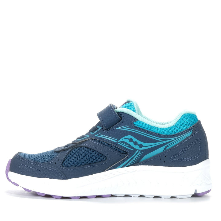 Saucony Cohesion 14 A/C PS Navy/Purple, 1 US, 11 US, 12 US, 13 US, 2 US, 3 US, blue, kids, multi, Saucony, sports, youth