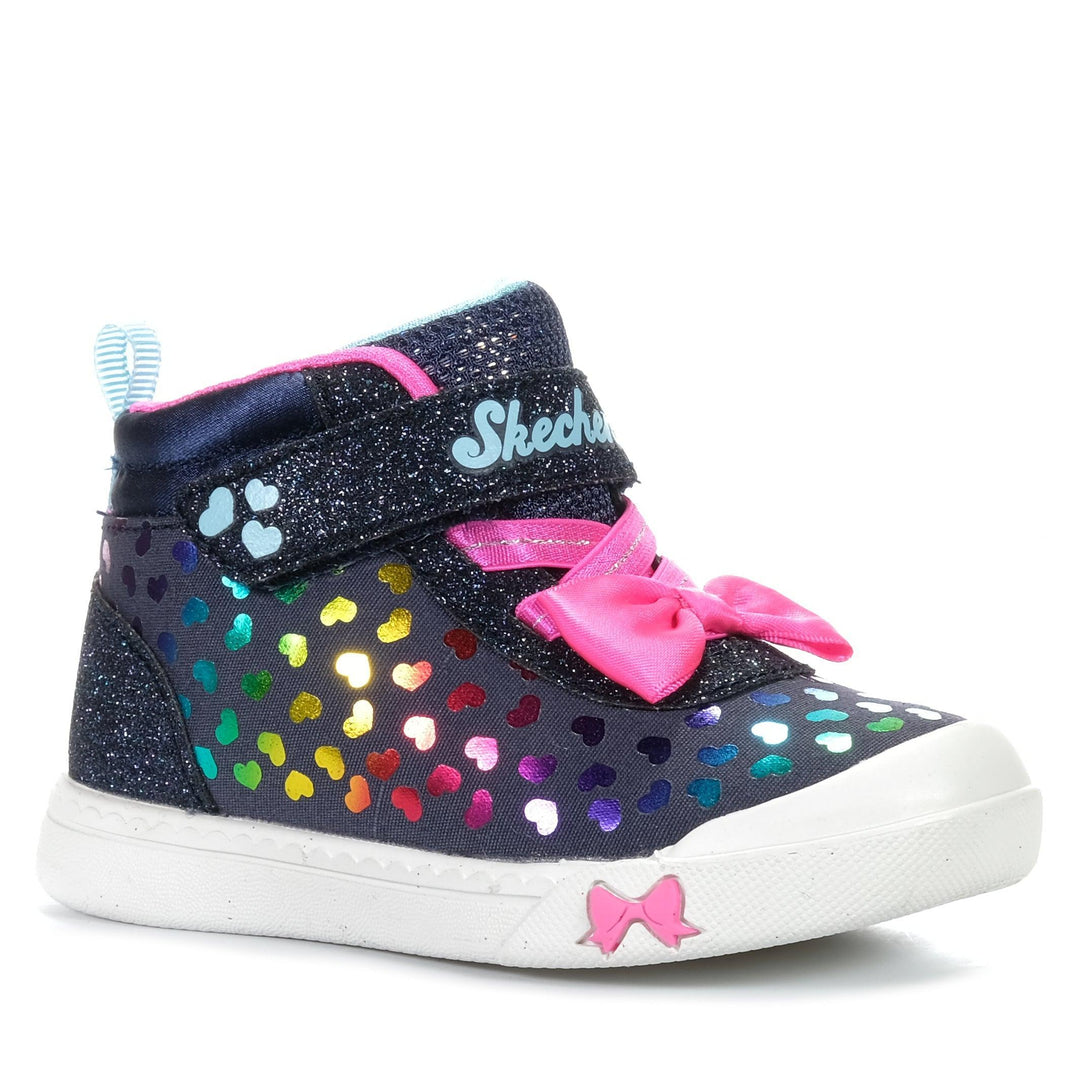 Skechers Lil Bowie - Confidence Queen 302809N Navy/Multi, 10 US, 5 US, 6 US, 7 US, 8 US, 9 US, BF, kids, lights, multi, scetchers, shoes, skechers, sketchers, sketches, toddler