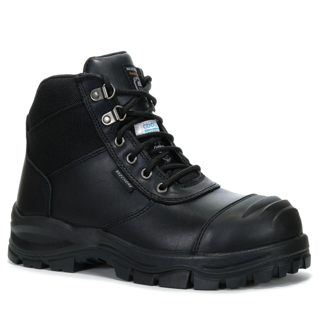 Skechers SKX Work Composite Toe Mens 888028 Black, 10 US, 11 US, 12 US, 13 US, 14 US, 7 US, 8 US, 9 US, bf, black, boots, casual, mens, safety, scetchers, skechers, sketchers, sketches, steel toe, work boots