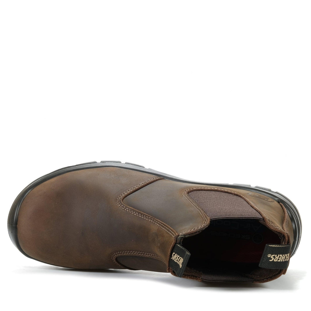 Skechers SKX Work Trophus - Gidian Composite Toe Dark Brown, 10 US, 11 US, 12 US, 13 US, 14 US, 7 US, 8 US, 9 US, boots, brown, casual, mens, safety, skechers, steel toe, work boots