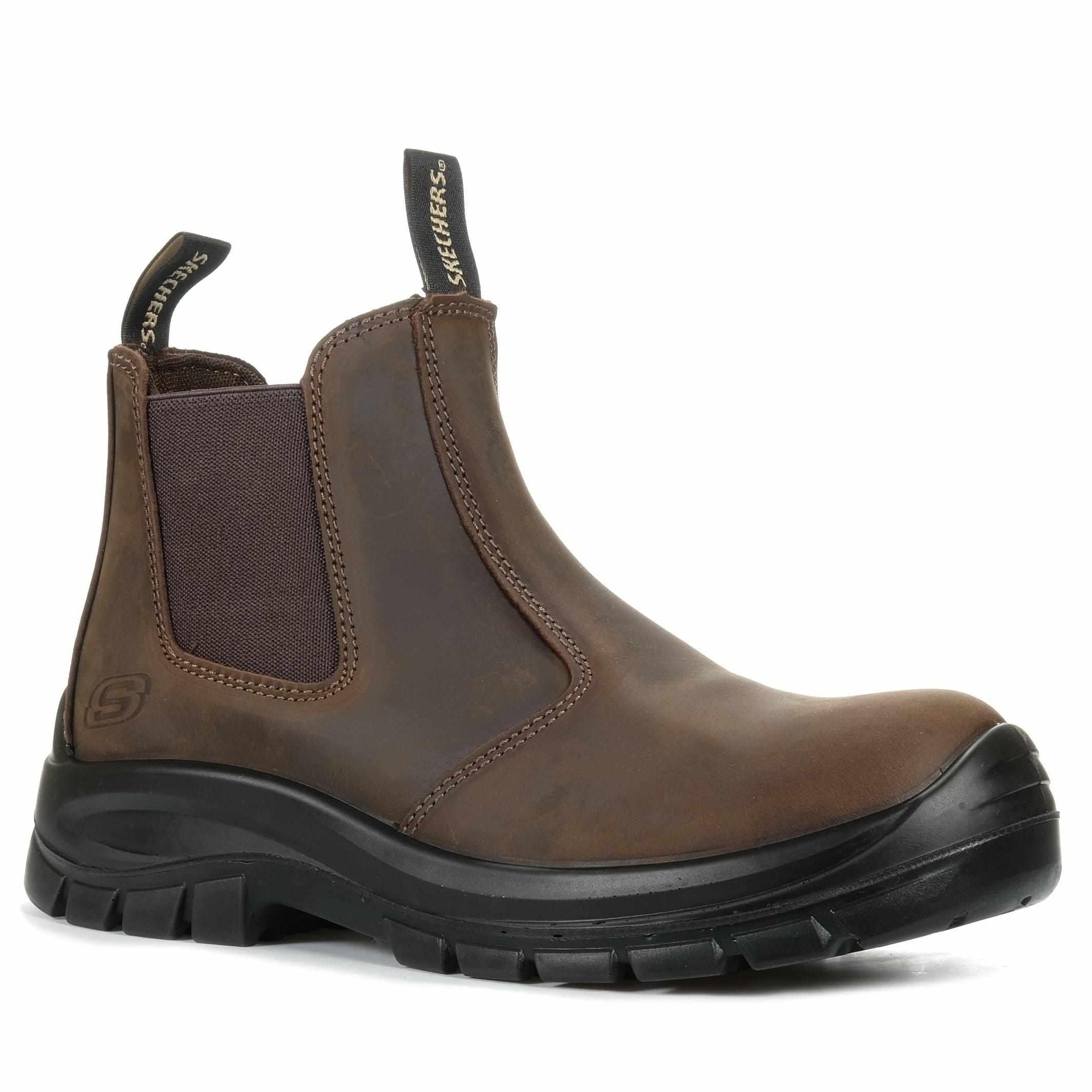 Skechers SKX Work Trophus - Gidian Composite Toe Dark Brown | Frames ...