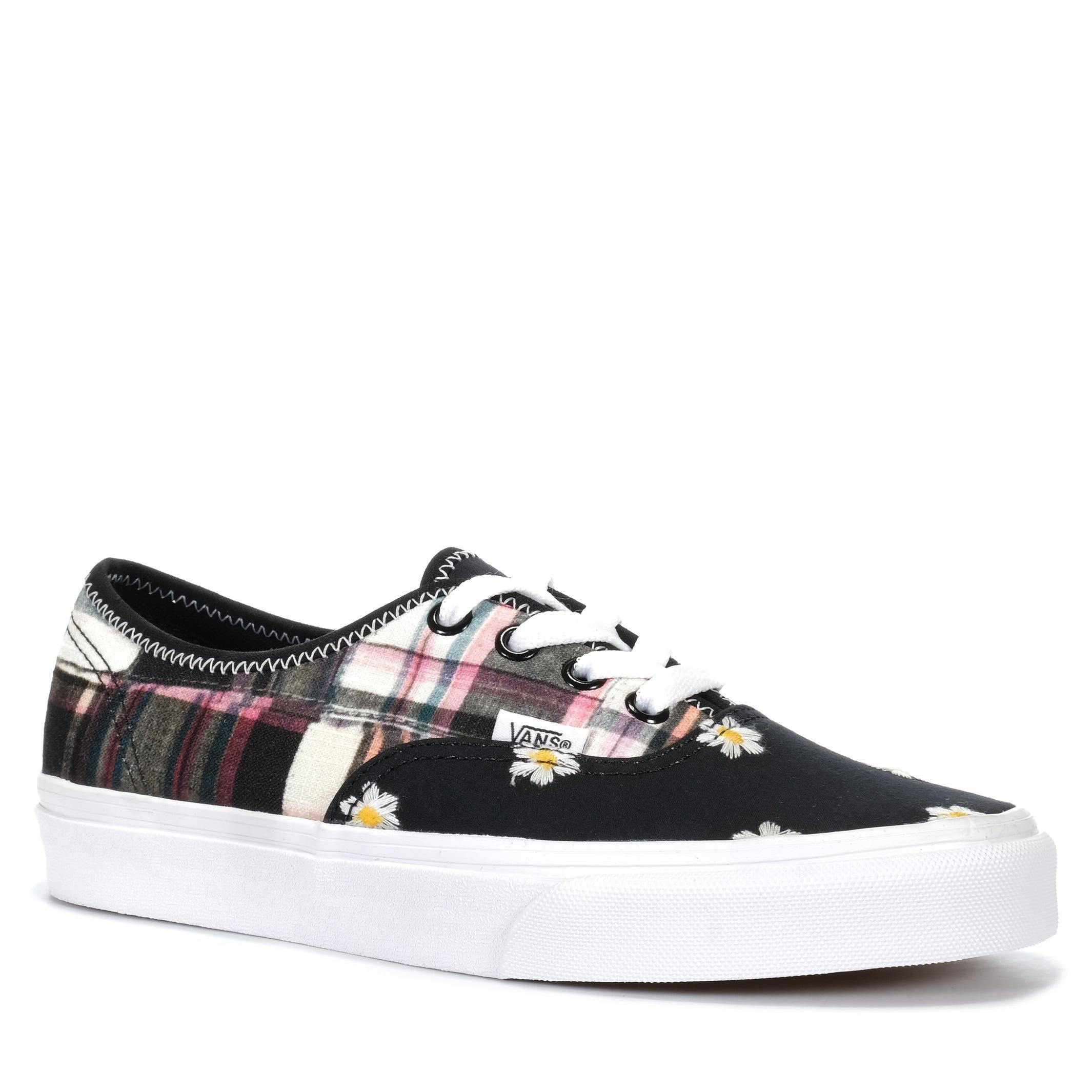 Vans Authentic Floral Plaid Patchwork Frames Footwear